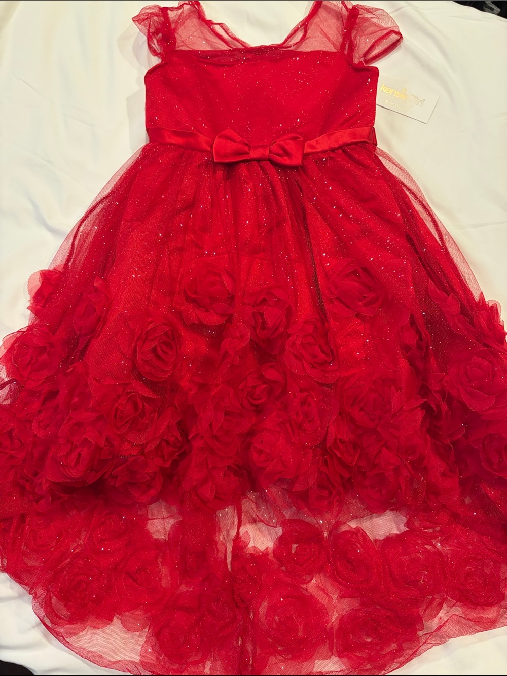 NWT Kensie Girl Red Rosette Tulle Party Dress 101-104